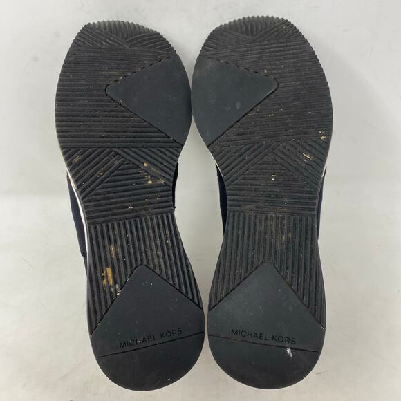 Michael Kors Felix Slip On Tainer Black White Wedge Womens Size 9 - Picture 7 of 8